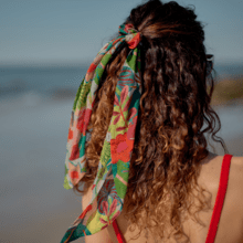Long tail scrunchie fleurs des iles