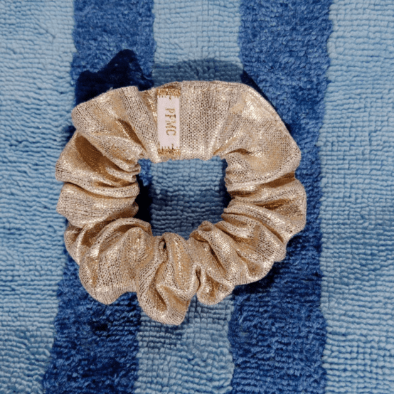 Small scrunchie  glitter linen