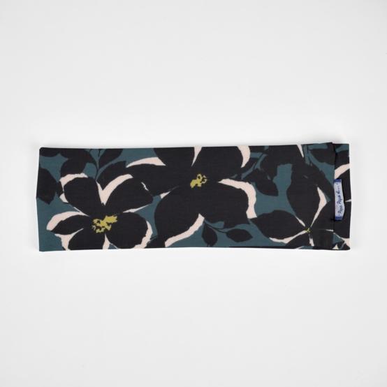 Stretch jersey headband  flower shadows
