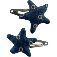 Star hair-clips bulle bronze marine