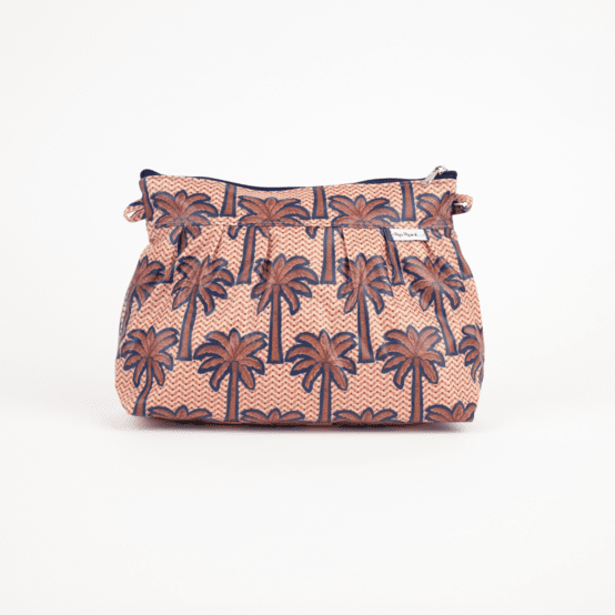 Pleated clutch bag palmeraie