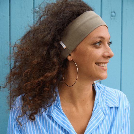 Stretch jersey headband  taupe