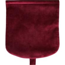 Flap of small shoulder bag red velvet