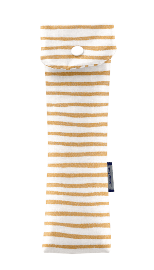 Toothbrush bag rayé or blanc