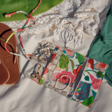 Jewelry pouch fleurs des iles