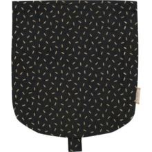Flap of small shoulder bag golden straw