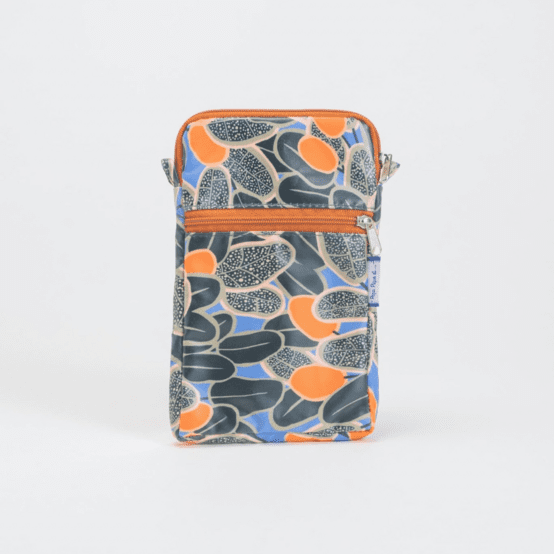 Quilted phone pocket kumquat party