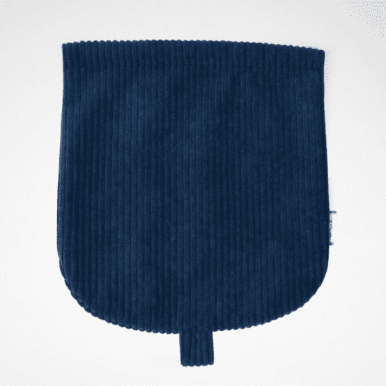 Flap of small shoulder bag large navy orduroy 