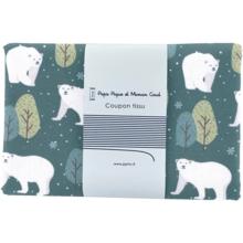1 m fabric coupon ex2244 blue green polar bears