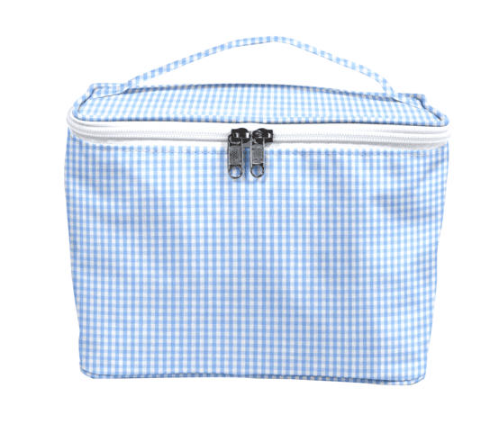 Large vanity sky blue gingham