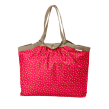 Pleated tote bag - Medium size feuillage or rose
