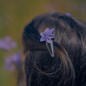 Star flower hairclip lavandula