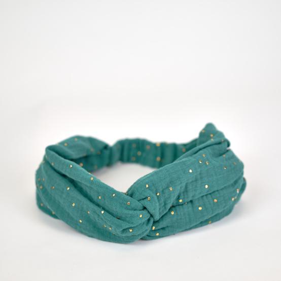 crossed headband gaze pois or eucalyptus