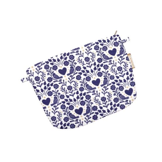 Tiny coton clutch bag scandinavia bleu