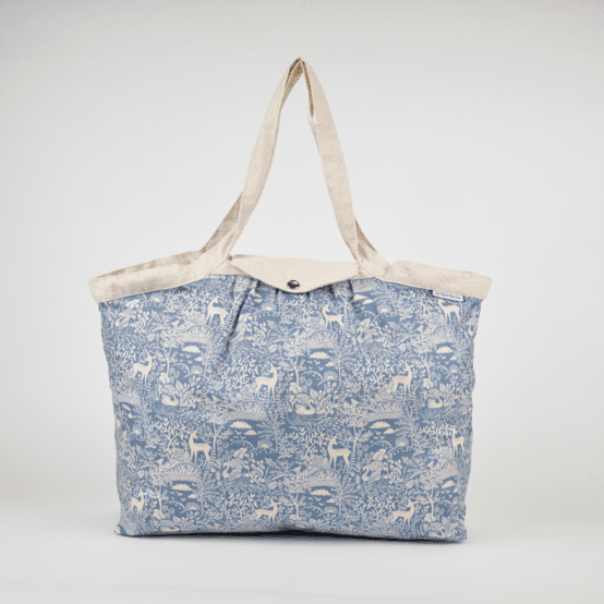 Pleated tote bag - Medium size toile de biche
