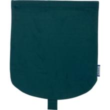 Flap of small shoulder bag suédine vert foncé