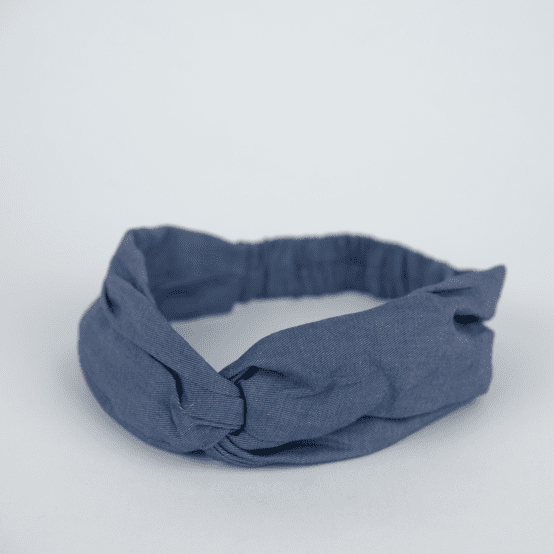 Children's double-breasted headband light denim