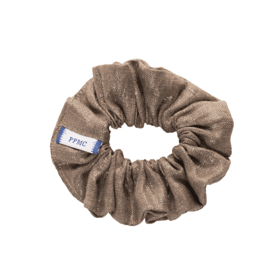 Small scrunchie copper linen