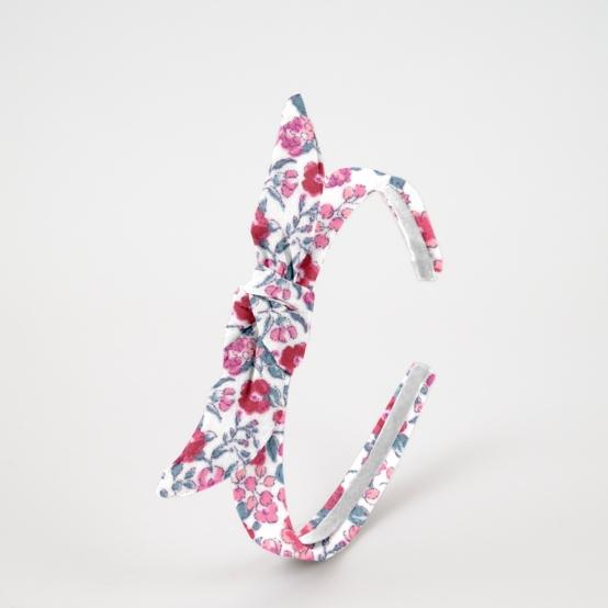 bow headband rose grenadine