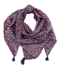 Pom pom scarf romance fleurie