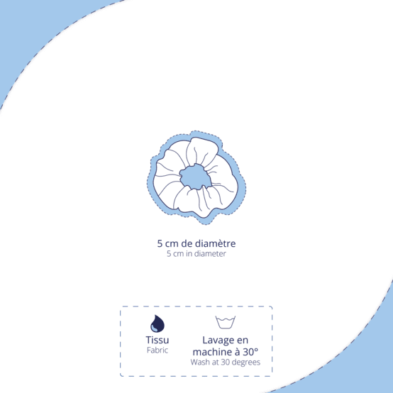 Mini Scrunchie starry white english embroidery 