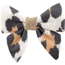 Mini bow tie clip leopard