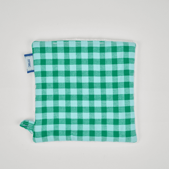 Makeup Remover cotton green mint gingham