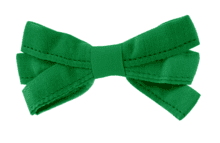 Ribbon bow hair slide bright green