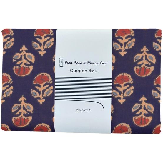 1 m fabric coupon ex2639 indian marine geoflower