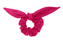 Bunny ear Scrunchie fuchsia pailleté