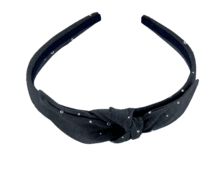 bow headband gaze pois or marine