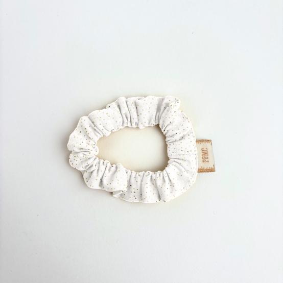 Mini Scrunchie white sequined