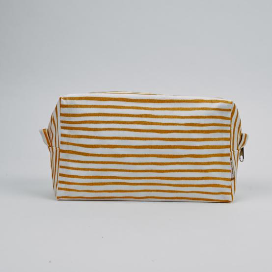 Rectangular toiletry bag rayé or blanc
