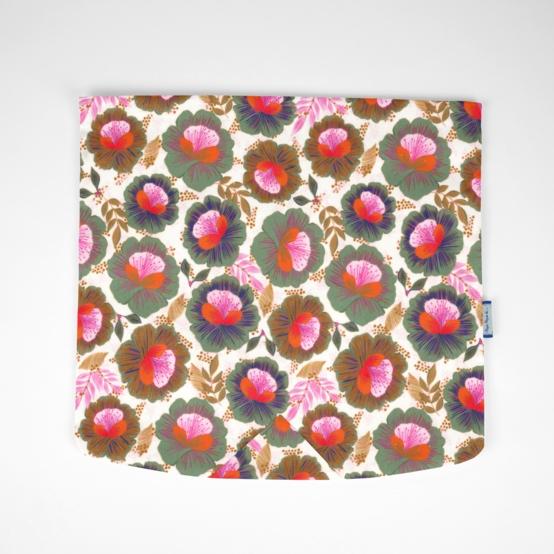 Square flap of saddle bag  fleur de thé