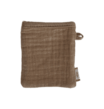 Make-up Remover Glove gaze pailletée camel