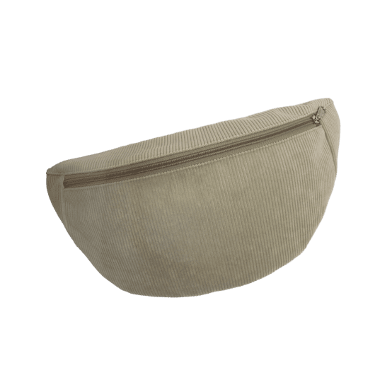 Small banana bag beige corduroy