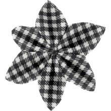 Star flower hairslide vichy noir