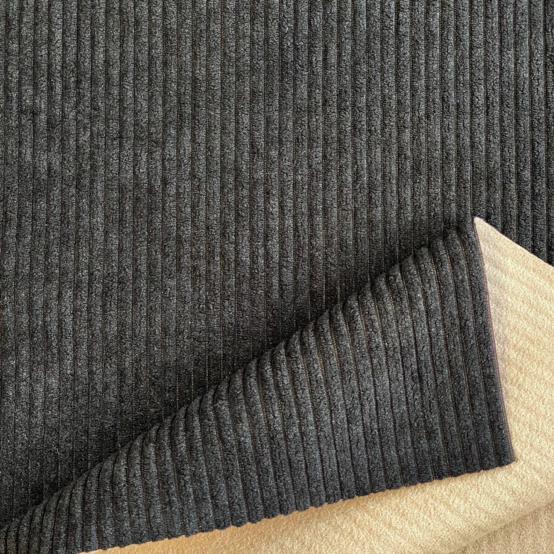 Velvet fabrics black large corduroy