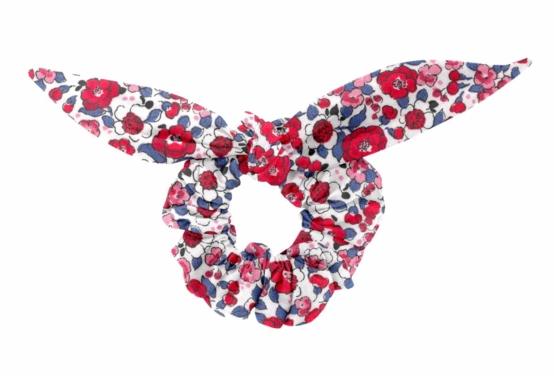 Bunny ear Scrunchie rouge corolle