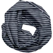 Fabric snood adult striped silver dark blue