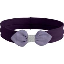 Jersey knit baby headband gaze lilas