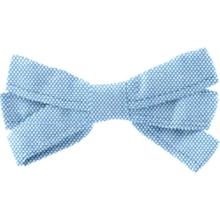Ribbon bow hair slide oxford blue