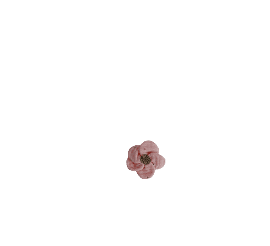 Flower petal hair slide small  gaze pois or rose