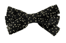 Ribbon hair slide glitter black