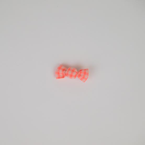 Mini sweet hairslide neon orange gingham