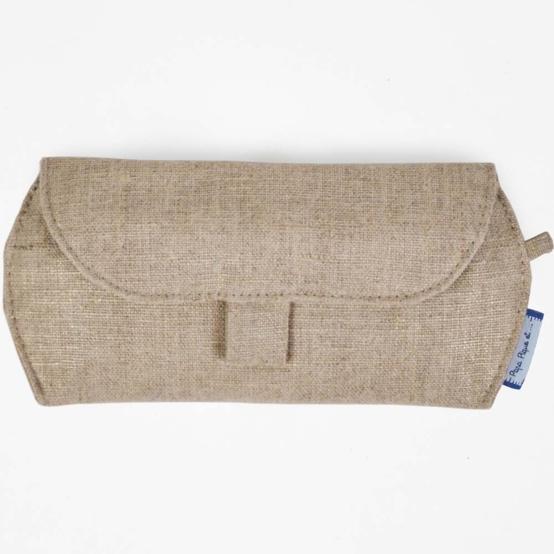Glasses case golden linen