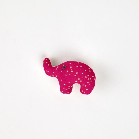 Elephant clip fuchsia pailleté