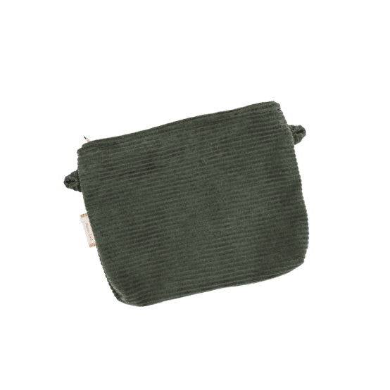 Tiny coton clutch bag velours côtelé kaki