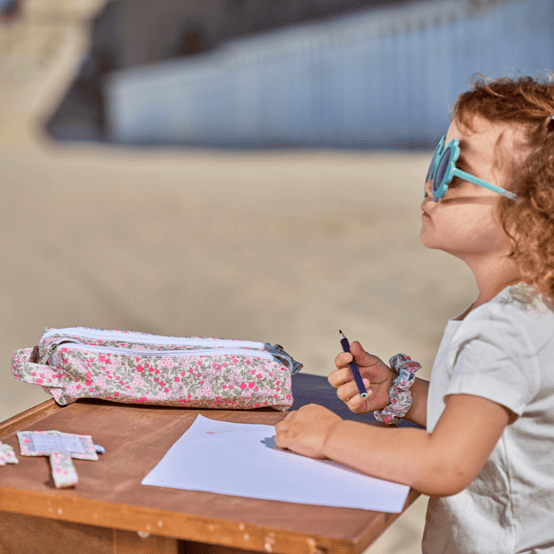 Double compartment school kit serenade fluo