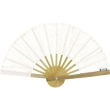 Hand-held fan white sequined